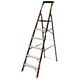 thumbnail image 1 of Escalera Plegable Aluminio 6 Escalones Cuerpo Acero Peldaños, 1 of 5
