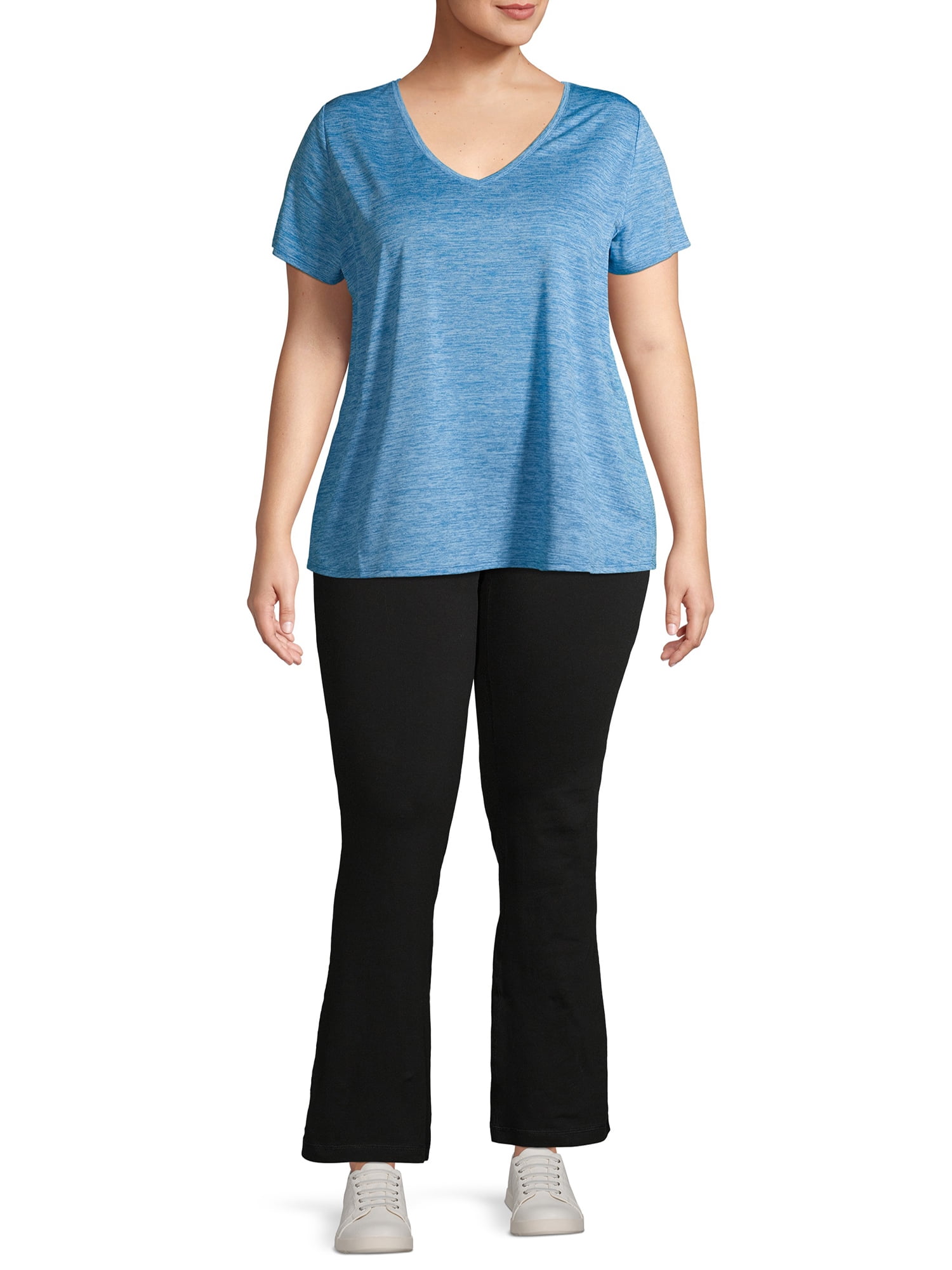 Athletic Works Women’s and Women's Plus Stretch Cotton Blend Straight Leg Pants