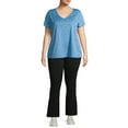 thumbnail image 5 of Athletic Works Women’s and Women's Plus Stretch Cotton Blend Straight Leg Pants, 5 of 7