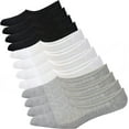 thumbnail image 2 of Genuine Mens No Show Socks, Loafer Sneakers Low Cut Cotton Socks With Non Slip Grips, 2 of 5