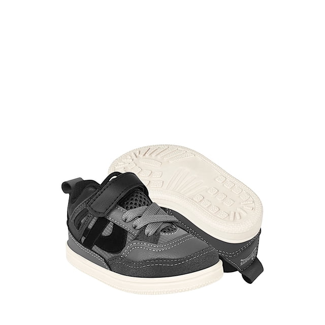 TENIS PANAM NIÑO 116971269 SIMIPIEL GRIS/NEGRO 13-16