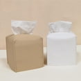 thumbnail image 5 of 1 Pack/ 2 Pack Tissue Box Cover, Square PU Leather Tissue Holder, Decorative Facial Tissue Cube Paper Organizer Dispenser for Bathroom, Night Stands, Desk, Car, 5X5X5 in, 5 of 6