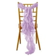 thumbnail image 4 of Efavormart Lavender Chiffon Curly Chair Sash, 4 of 8