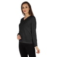 thumbnail image 3 of Inkmeso T-shirt Manches Longues à Manches Longues pour Femme Solid Button Henley, 3 of 7