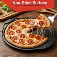 thumbnail image 5 of Nonstick Pizza Pan Set with Silicone Handles, Round Carbon Steel Tray 1 Pack 13-Inch with Perforated Holes, Oven & Dishwasher Safe Gray Marble, 5 of 8