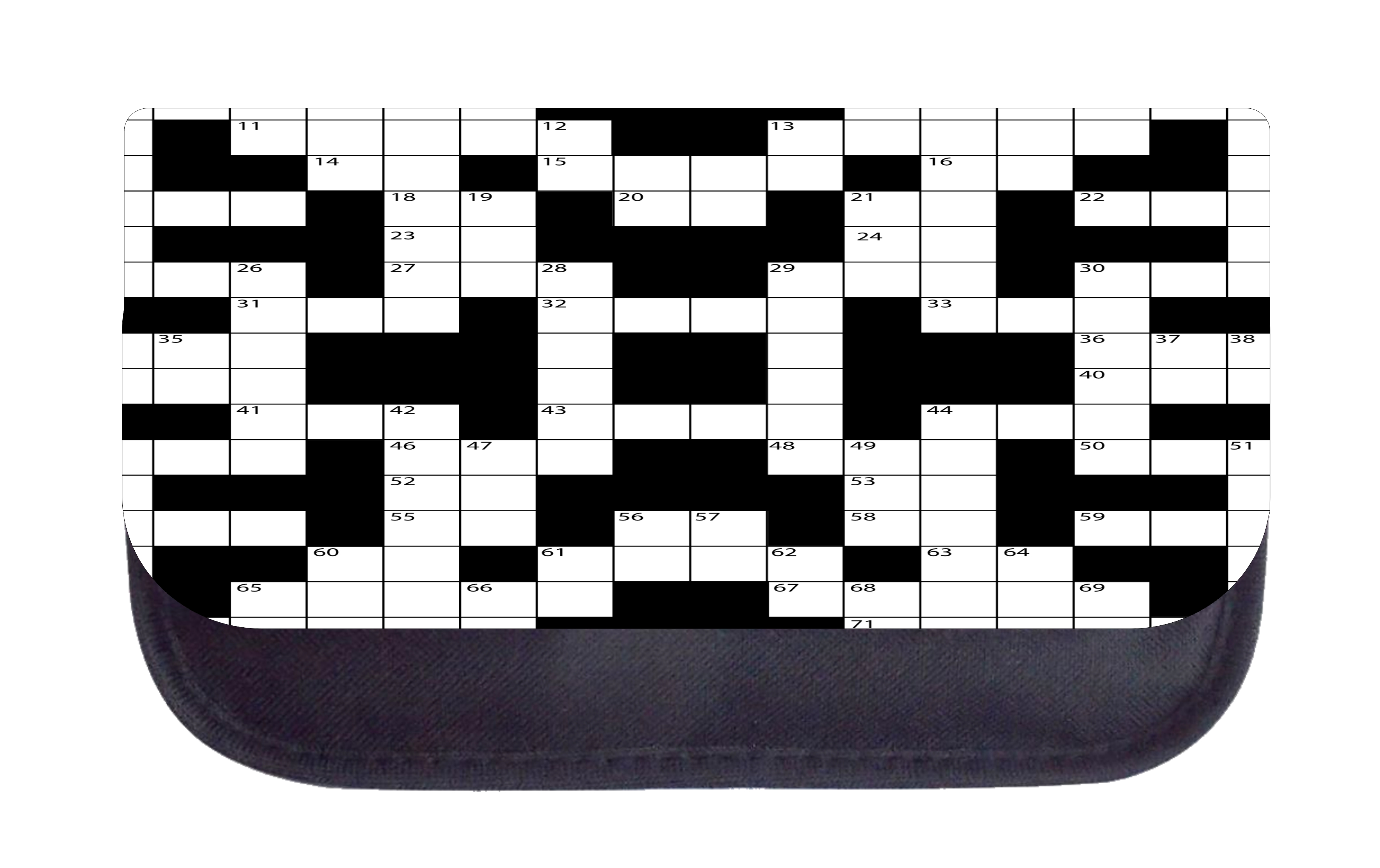 Crossword Puzzle Print Pencil Pouch 2 Pocket Pencil Case Organizer