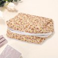 thumbnail image 2 of Ofertas Únicas 1 Pc Bolsa Cosmética Floral Portátil para Mujeres para Viajes Vacaciones Gimnasio Algodón Marrón, 2 of 3