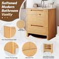 thumbnail image 4 of GDF Studio 30" Modern Bathroom Vanity with Sink, Soft-Close Doors & Drawer, Solid Wood Frame, Oak, 4 of 16