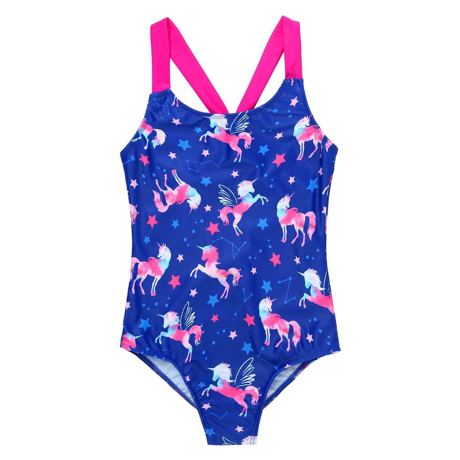 Swoon Baby Girls UPF 50 Pastel Mermaid Skirted Two Piece Swimsuit