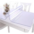 thumbnail image 2 of Custom Multisize 1.5mm Thick Clear PVC Table Cover Protector - 24 x 50 Inch Water Resistant Plastic Rectangular Vinyl Non-Slip Desk Pad for Coffee Table/Writing Desk, 2 of 5