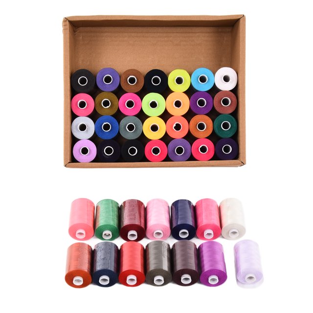 Juego De Hilos De Coser De 42 Colores De 1000 Yardas, Kit De Carretes De Bordado DIY Para El Hogar De Poliéster