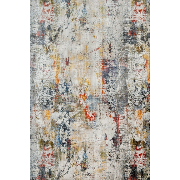 Cream Abstract Area Rugs for Living Room Washable Rugs Boho Moroccan Area Rug Soft Neutral Geometric Bohemian Carpet Distressed Indoor Rug for Bedroom Dining Room Office Foldable Nonslip Rug
