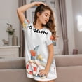 thumbnail image 3 of Naloa Summer Gnome Print Women Nightgowns,Womens Loungewear,Short Sleeve Sleepwear,Comfy Ladies Nightdress, 3 of 6