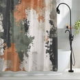 thumbnail image 2 of Abstract Art Fabric Shower Curtain Painting Retro Washable Shower Curtains for Bathroom, Waterproof Bath Curtain with Hooks Home Decor 72x72in, 2 of 8