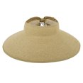 thumbnail image 2 of Cheers.US Women Sun Visor Hats Beach - Foldable Roll Up Wide Brim Bowknot Summer Straw Hat Cap Cruise wear for Womens, 2 of 2