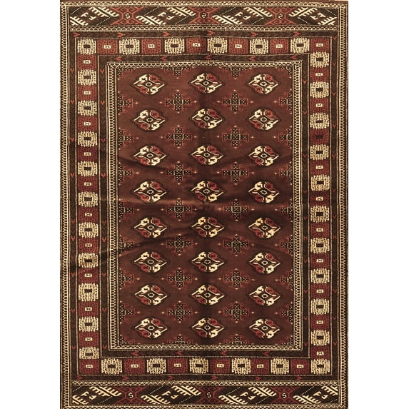Ahgly Company Indoor Rectangle Persian Brown Traditional Area Rugs, 2' x 3'