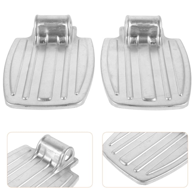 ETHZZLE 1 Pair Easy Installation Footrest Silver Alloy Prevent Shaking Elderly Care