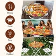 thumbnail image 7 of Orange Pumpkins Round Tablecloth, Fitted Table Cover with Elastic for 45"-54" Round Tables, Farmhouse Plaid Watercolor Botanical Table Cloth Outdoor Indoor Dinning Party Waterproof Tablecloths, 7 of 7