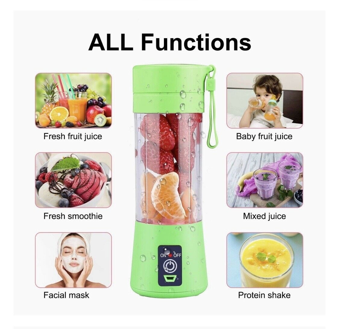 Portable Blender USB Rechargeable Personal Juicer Cup Small Fruit Juice Mixer for Shakes and Smoothies
