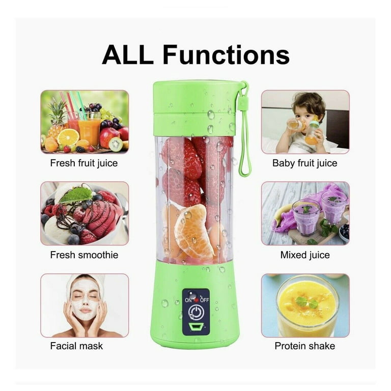 Portable Blender, Mini Personal Blender Bottle for shakes and smoothies，with  USB Rechargeable On The Go Mixer Electric Blender Cup for Fruit Juice  Protein (Pink) - Yahoo Shopping