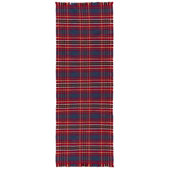 Better Homes & Gardens Blue Corin Plaid Woven Indoor Runner Rug, 30"x84"