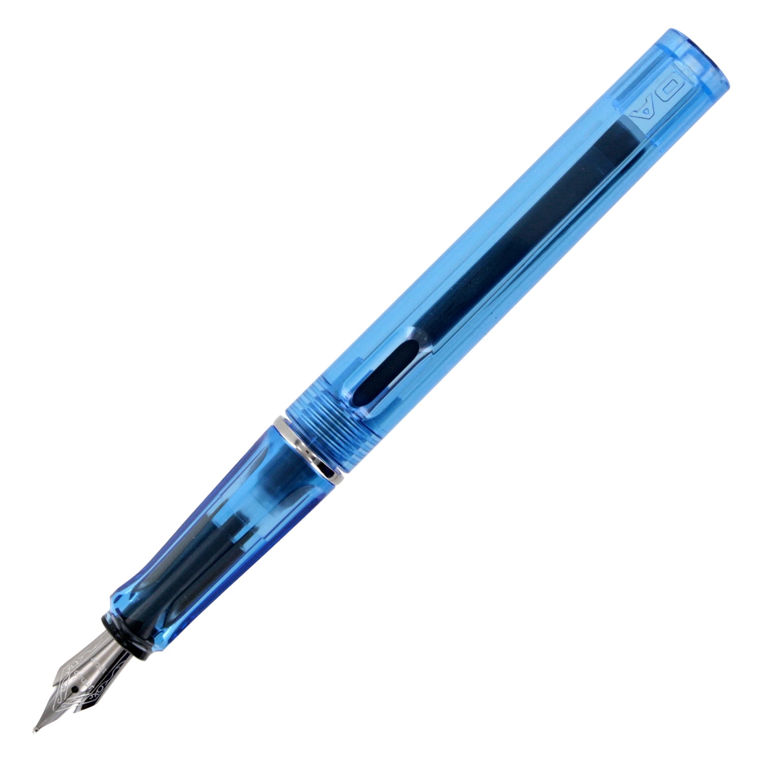 (2 pack) JinHao 599A Translucent Blue Medium Nib Plastic Fountain Pen