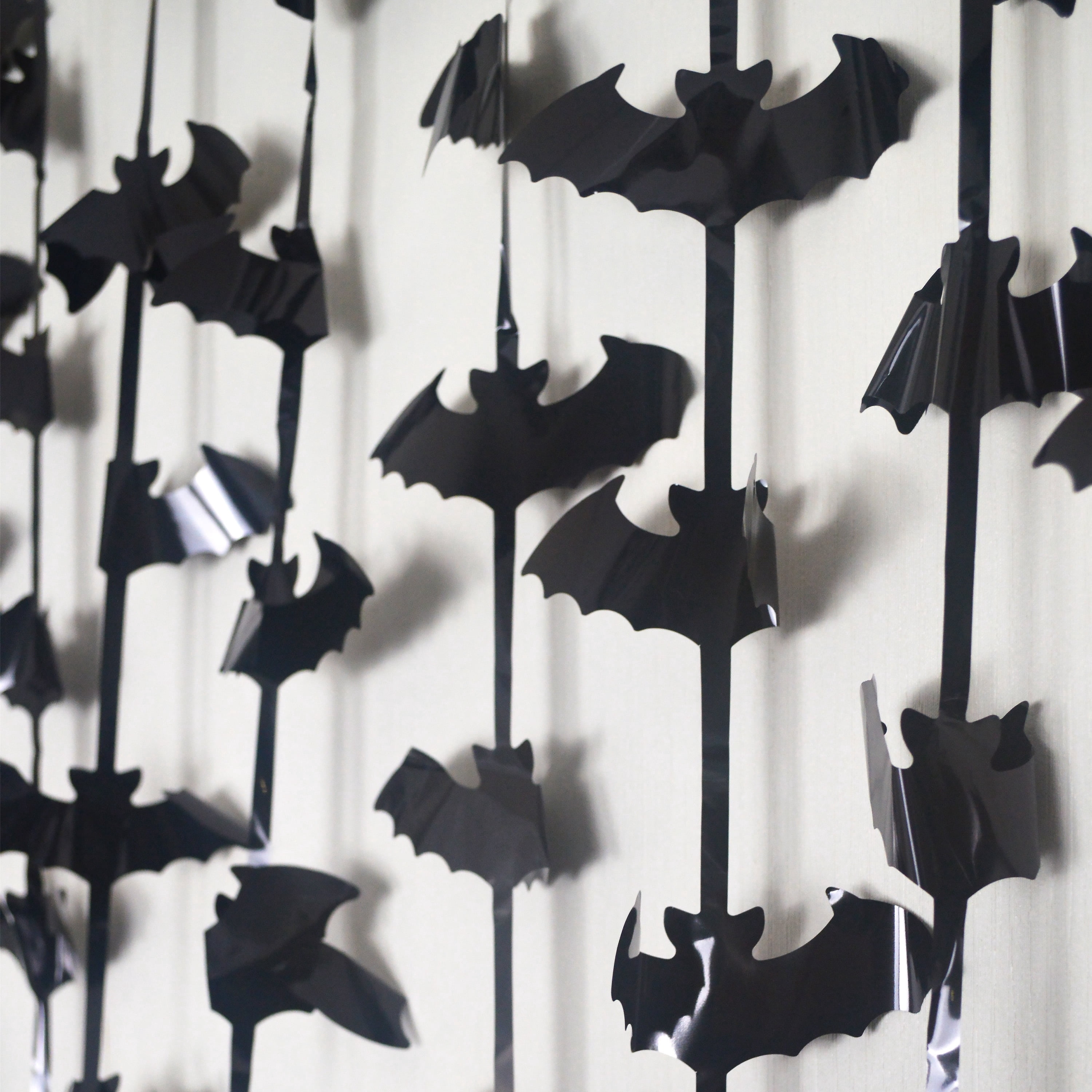Bat Fringe Photo Backdrop, Black, 39" x 78", Halloween by Way To Celebrate