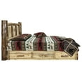 thumbnail image 4 of Glacier Country Collection Platform Bed w/ Storage, California King w/ Laser Engraved Pine Design, 4 of 9