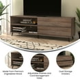 thumbnail image 6 of Merrick Lane Mid-Century Modern TV Stand for TV's up to 60" with Adjustable Shelf and Two Drawers in Walnut, 6 of 12