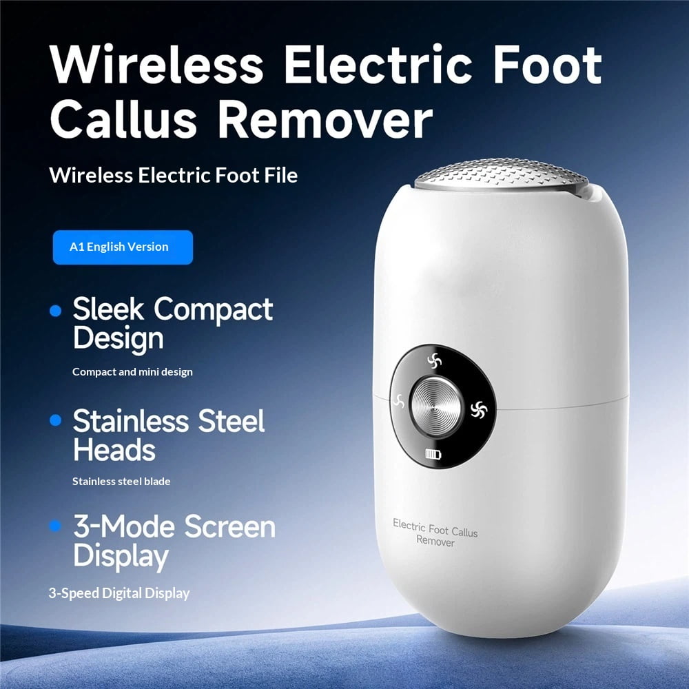 Foot Callus Remover,Electric Foot File Callus Remover for Feet,Upgraded Professional Foot Scrubber Pedicure Tools for Dead Skin,Adjustable Speed Feet File Grinder for Skin and Calluses