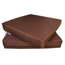 2 Pack 25"x25"x5" Memory Foam Platform Water-resistant Cushions for Outdoor Patio Seats