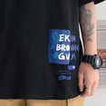 thumbnail image 4 of Camiseta holgada para hombre con estampado de letras, camiseta suave y transpirable con cuello redondo a la moda, camisetas de verano para hombre para uso diario, 4 of 8
