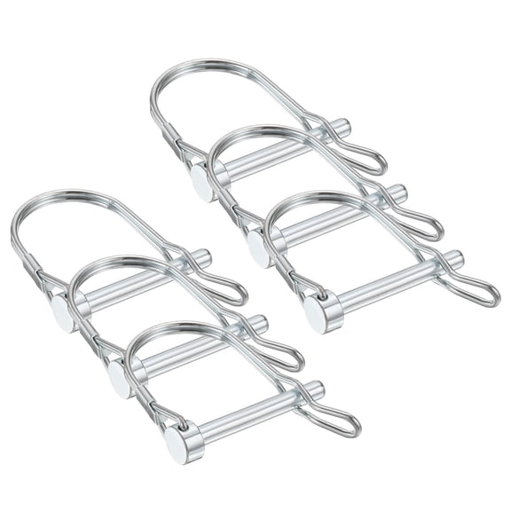Uxcell 6 Pcs Trailer Coupler Pins, 1/4" x 1.8" Safety Wire Spring Lock Hitch Pin