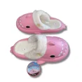 thumbnail image 2 of Women's Small, Pink, Shark Slides with Fur Lining - Cozy Plush, Cute Slip-On Slippers Xmas, 2 of 4