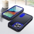 thumbnail image 6 of JTCASES Compatible with iPhone 15 Pro Max Case Heavy Duty Rugged Phone Case, Full Body Anti-dust Shockproof Drop Proof Armor Durable Cover Case for iPhone 15 Pro Max 6.7 inch, Deepblue/Royalblue, 6 of 9