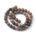 thumbnail image 2 of 1 Strand Natural Ocean Jasper Beads Strands Round 8mm Hole: 1.2mm 46pcs/strand 15.35 inch(39cm), 2 of 3