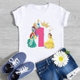 thumbnail image 3 of Camiseta de algodón para fiesta de cumpleaños de niños, disfraz de princesa, para niñas de 1, 2, 3, 4, 5, 6, 7, 8 y 9 años, regalo de cumpleaños de princesa Disney, 3 of 5