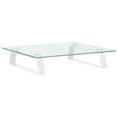 thumbnail image 5 of vidaXL Monitor Stand White 15.7"x13.8"x3.1" Tempered Glass and Metal, 5 of 8