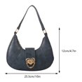 thumbnail image 2 of 8066 Bolso hombro tipo media para mujer PU y moderno con bolso hombro con cierre amor-PZ20231020006804 Azul, 2 of 8