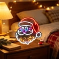 thumbnail image 4 of Byndra Christmas Neon Santa Light, Christmas Decoration Indoor, LED Hanging Sign Light for Window Wall Room and Holiday Party Decor, 4 of 6