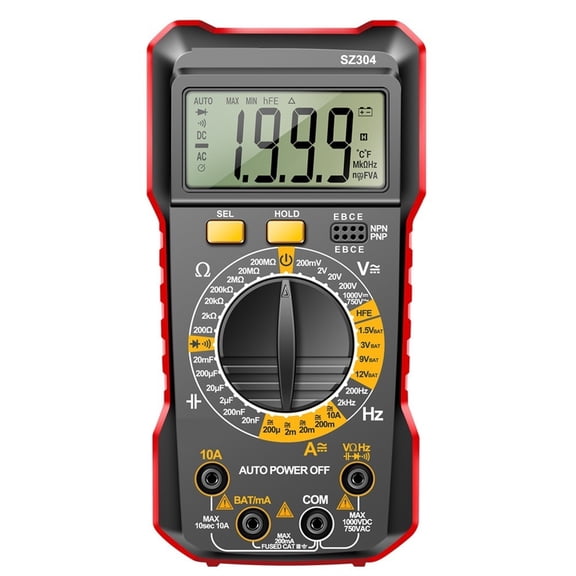 Intelligent Multimeter Auto-Ranging AC/DC Voltage Tester Multifunctional Voltage Detector 2000 Counts ,High&Low Sensitivity