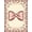 Pink Cream, Pattern 4, variant on ODIKA 8'x10' Washable Area Rug Century Pixel Retro Atomic Mosaic Border Motif Geometric Mid Flowing Dynamic for King Size Bedroom Under Bed, Master Suite, Non-Shedding, Easy Care