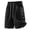 Black, variant on Mens Cargo Shorts Oversize Summer Shorts for Music Festival, Elasticated Drawstring Streetwear Shorts with Pockets