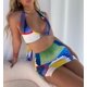 thumbnail image 4 of Vestido femenino Sunloudy, estampado geométrico con cuello en V sin mangas de una pieza con cuello halter para mujer Sunloudy  S M L XL, 4 of 4
