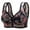 Black, variant on Women's Full Coverage Floral Comfort Minimizer Wire-Free Bra Plus Size Front Closure Bra, Cooling Mesh T-Shirt Bra