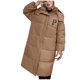 thumbnail image 1 of Chaqueta y abrigos casuales con capucha de manga larga para mujer, moda, con cremallera, manga larga, largo medio, hasta la rodilla, de algodón grueso para invierno, abrigo para mujer, 1 of 5