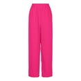 thumbnail image 5 of Clearance Deals Womens Yoga Pants Wide Leg Pants, Women's Sports Wide Leg Pants Solid Color Loose Straight Leg Pants Hot Pink M, 5 of 7