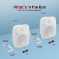 thumbnail image 3 of Altavoces exteriores PYLE Bluetooth a prueba de agua, 600 W, estéreo de 2 vías, 3 of 7