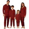 thumbnail image 5 of Fiaer Christmas Family Pajamas Onesie Hoodies Novelty Allover Pattern Sleepwear One Piece Full Zip up Plaid Jumpsuit Pjs Cozy Loungewear for Men Women Kids Baby 9M, 5 of 9