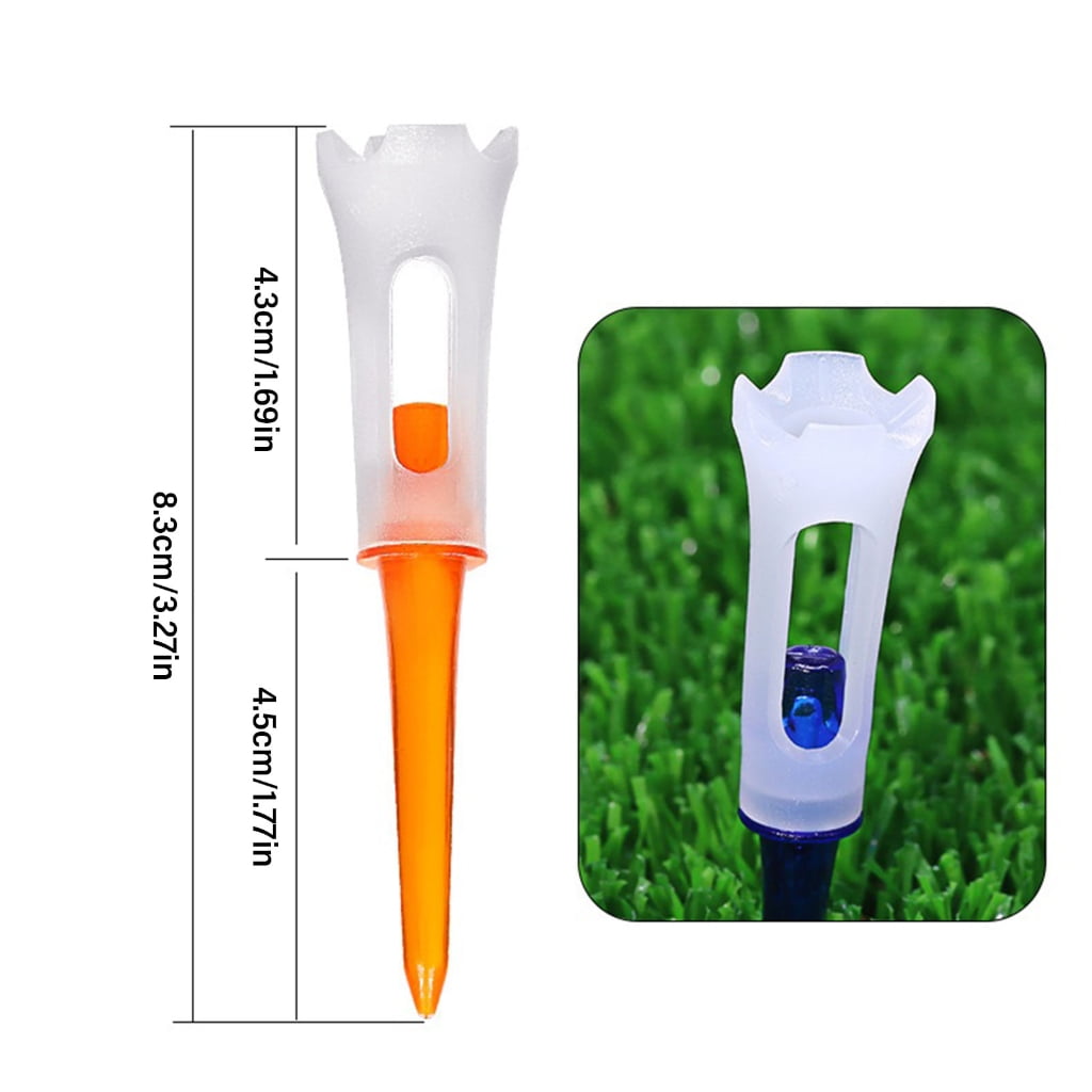 Oasiva 50Pcs/set Golfs Tees for Golfs Driver Training, Plastic Golfs Tees Low Resistance More Distance Consistent Height Tees